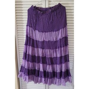 Purple Cotton One Size Fits Most Skirt by My Choice – (Small Hole)